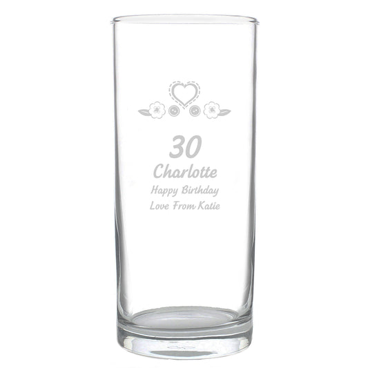 Personalised Birthday Craft Hi Ball Glass - image 2