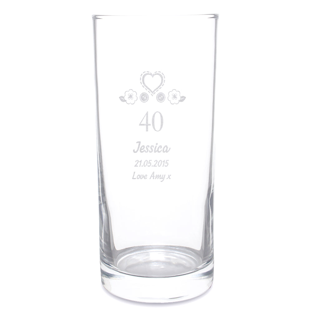 Personalised Birthday Craft Hi Ball Glass - image 4