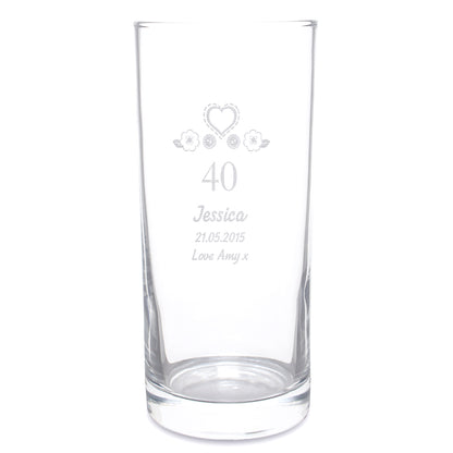 Personalised Birthday Craft Hi Ball Glass - image 4