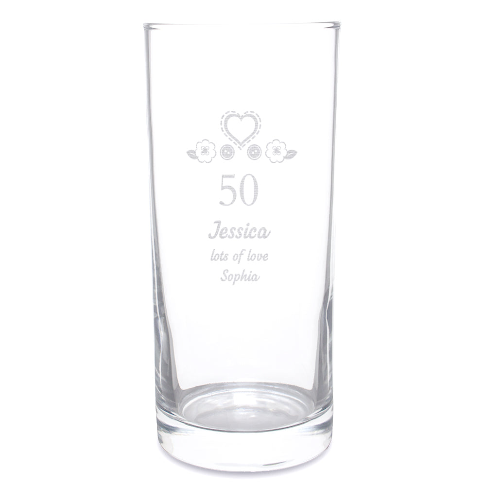 Personalised Birthday Craft Hi Ball Glass - image 5