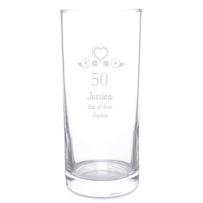 Personalised Birthday Craft Hi Ball Glass - image 5
