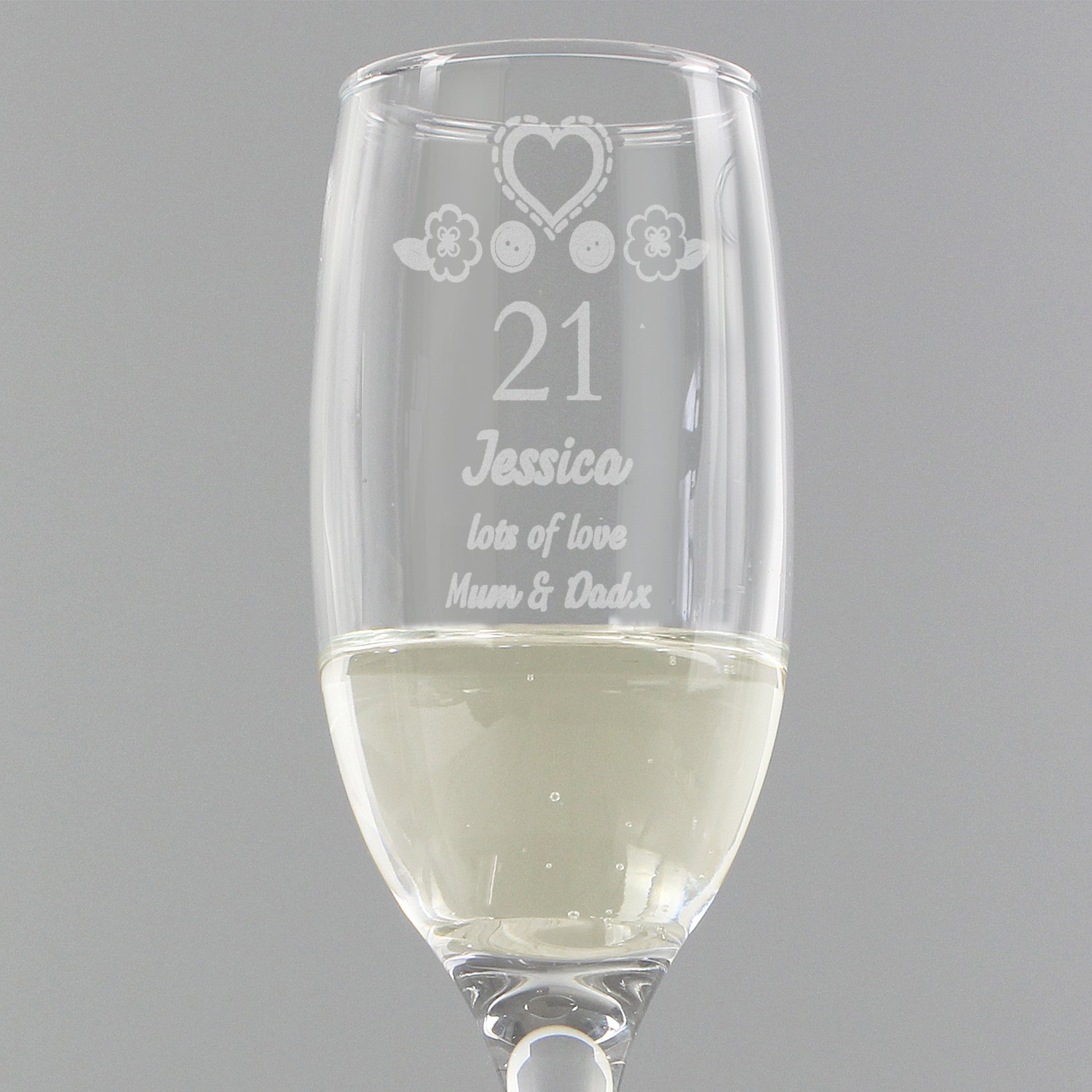 Personalised Birthday Craft Flute Glass - image 3