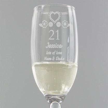 Personalised Birthday Craft Flute Glass - image 3