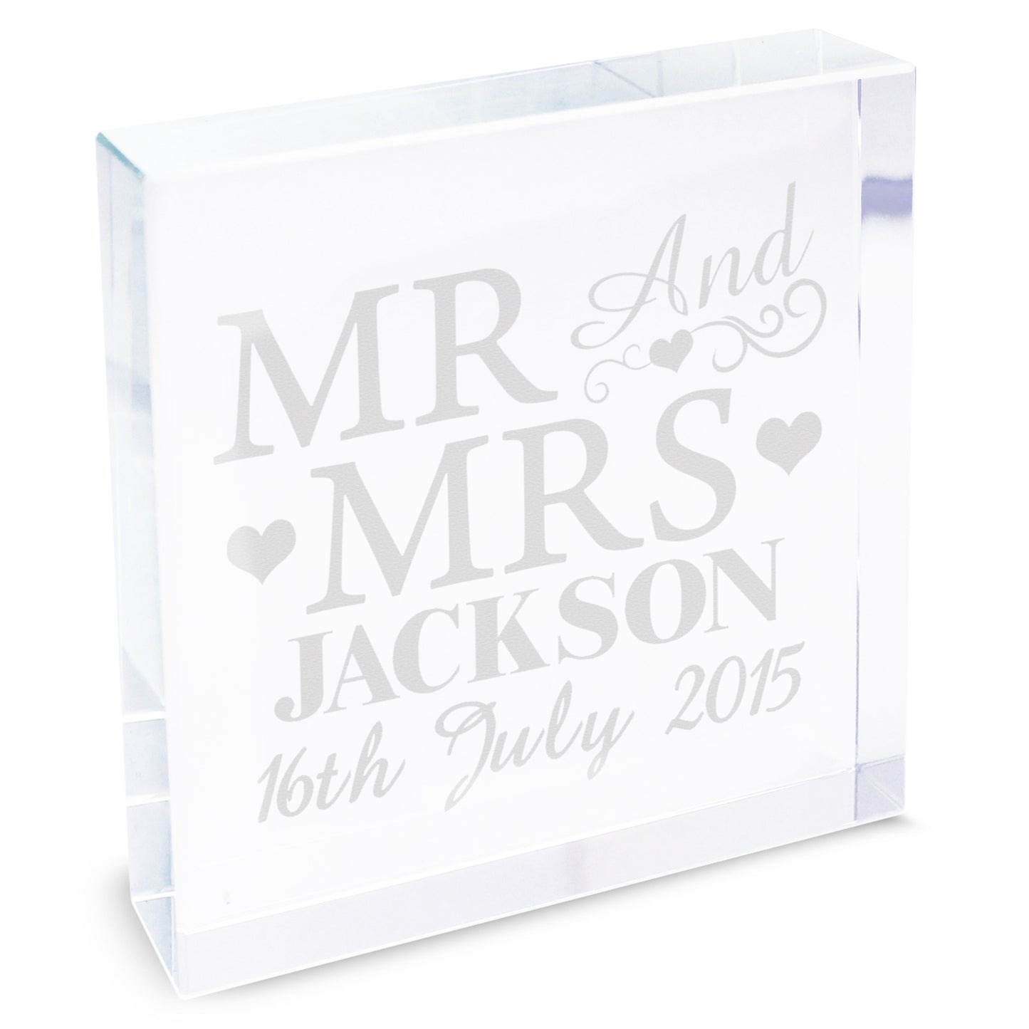 Personalised Mr & Mrs Crystal Token - image 3