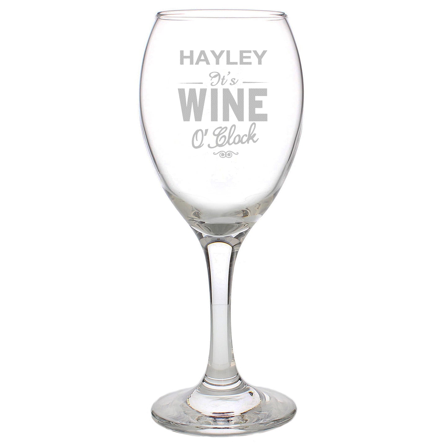 Personalised Wine O'Clock Engraved Wine Glass - image 4