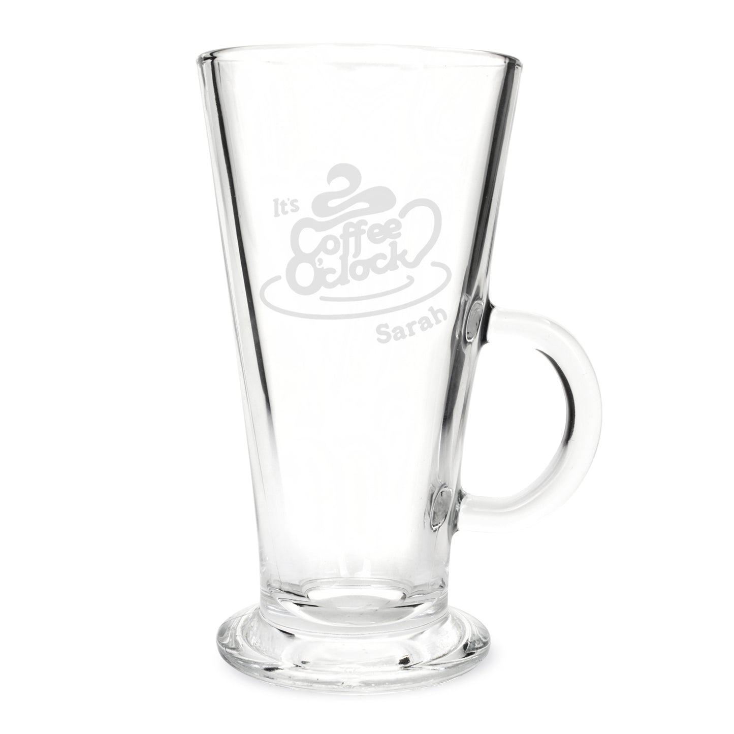 Personalised Coffee O Clock Latte Glass - image 5