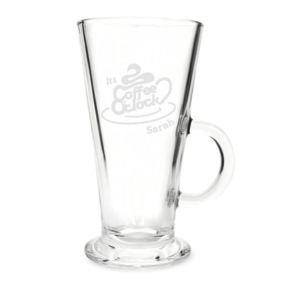 Personalised Coffee O Clock Latte Glass - image 5