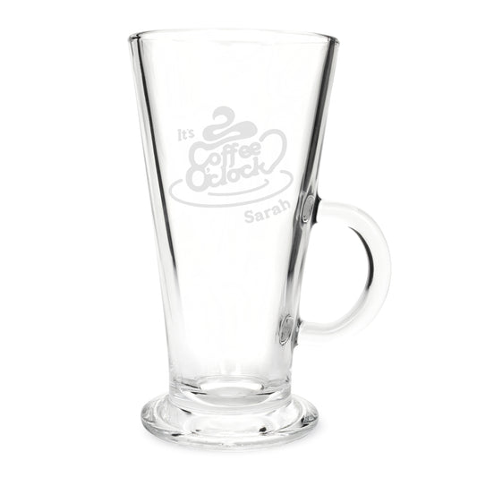 Personalised Coffee O Clock Latte Glass - image 5