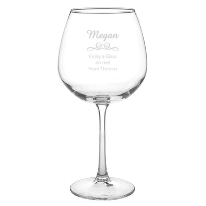 Personalised Decorative Bottle of Wine Glass - image 2