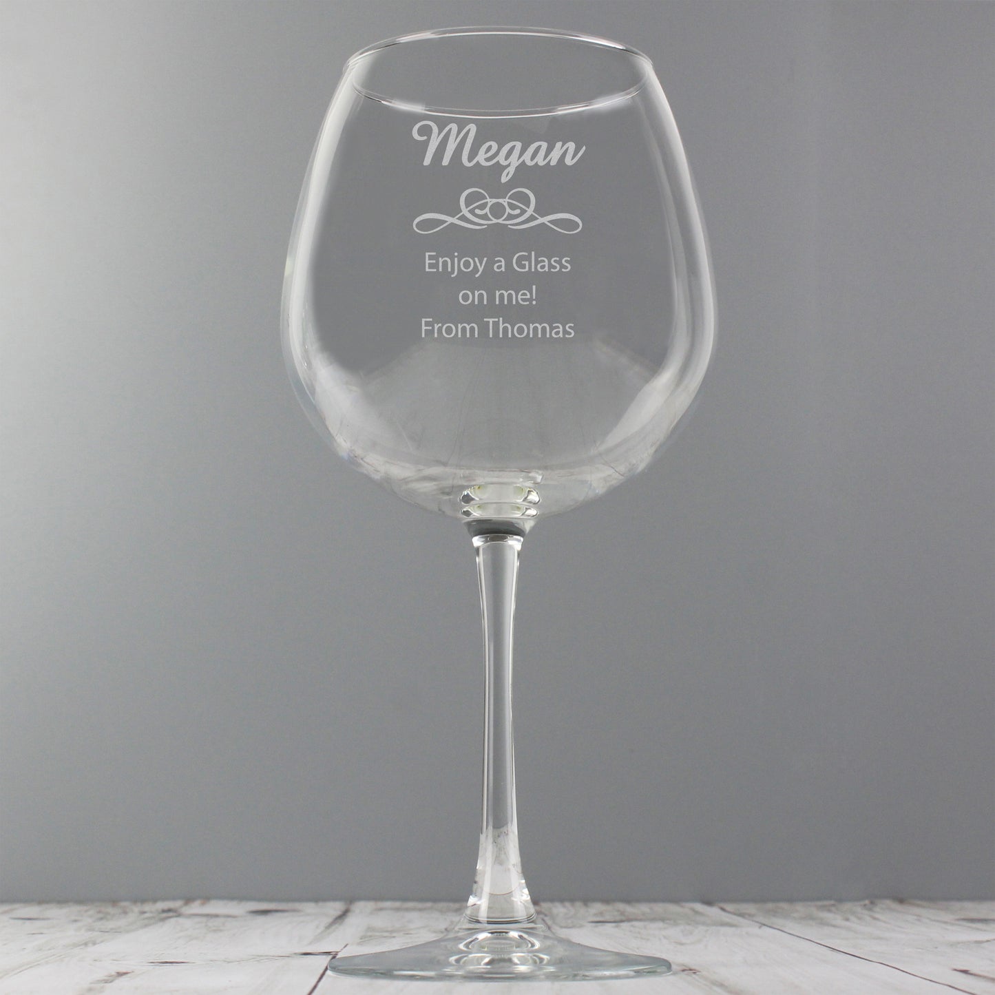 Personalised Decorative Bottle of Wine Glass - image 3