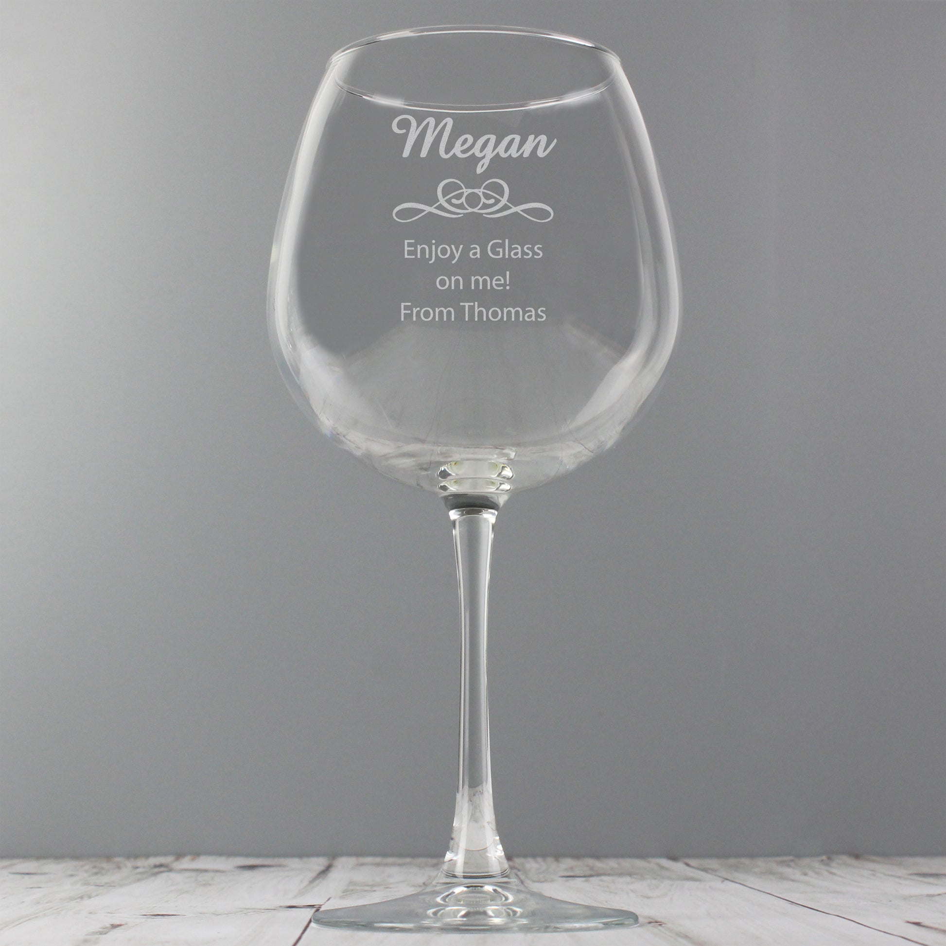 Personalised Decorative Bottle of Wine Glass - image 3