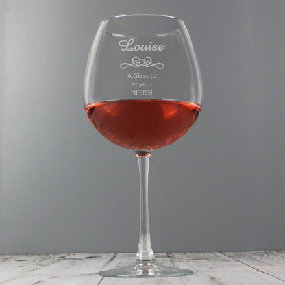 Personalised Decorative Bottle of Wine Glass - image 4