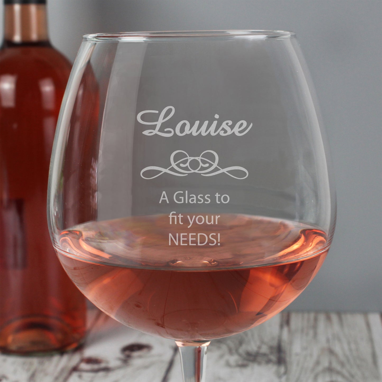 Personalised Decorative Bottle of Wine Glass - image 5