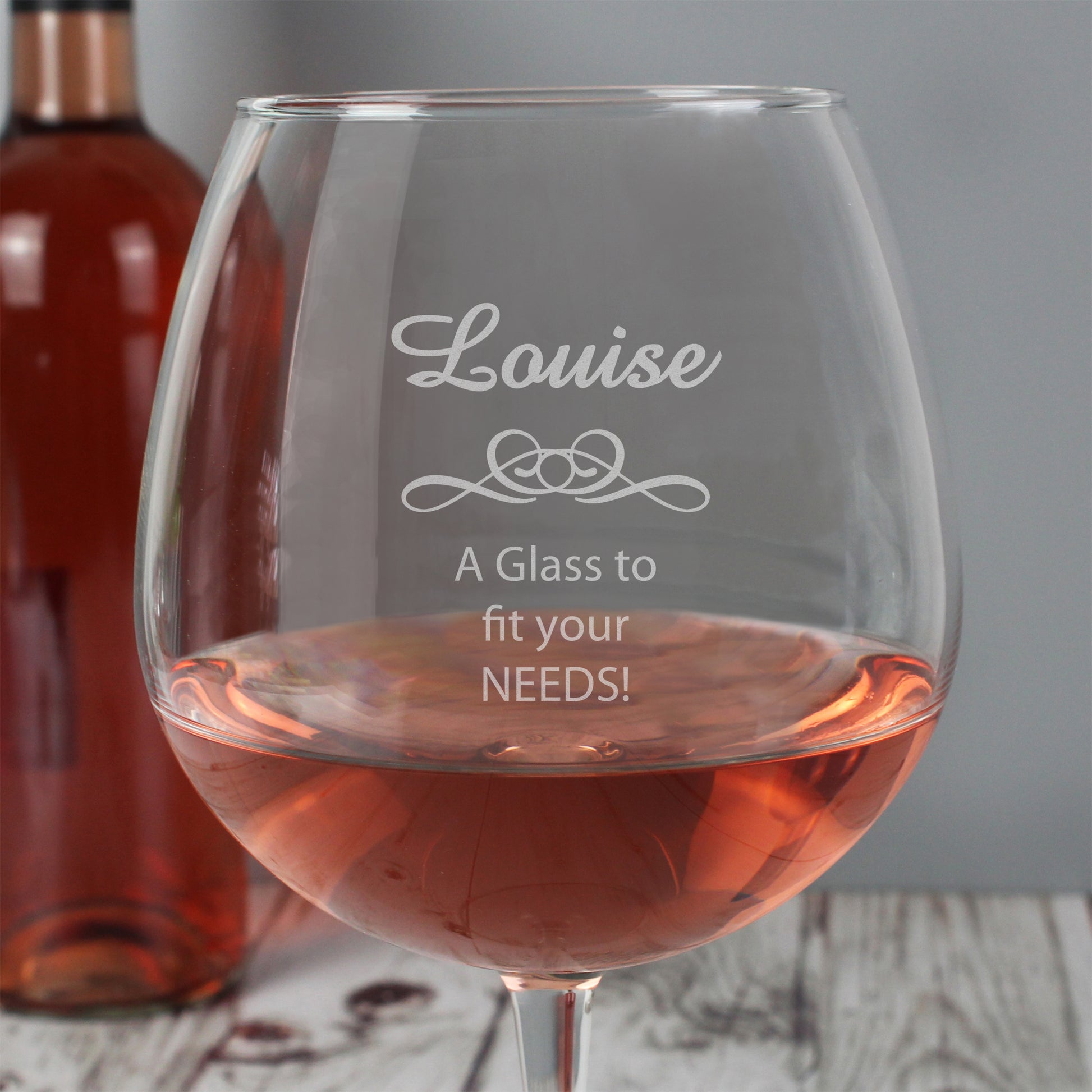 Personalised Decorative Bottle of Wine Glass - image 5