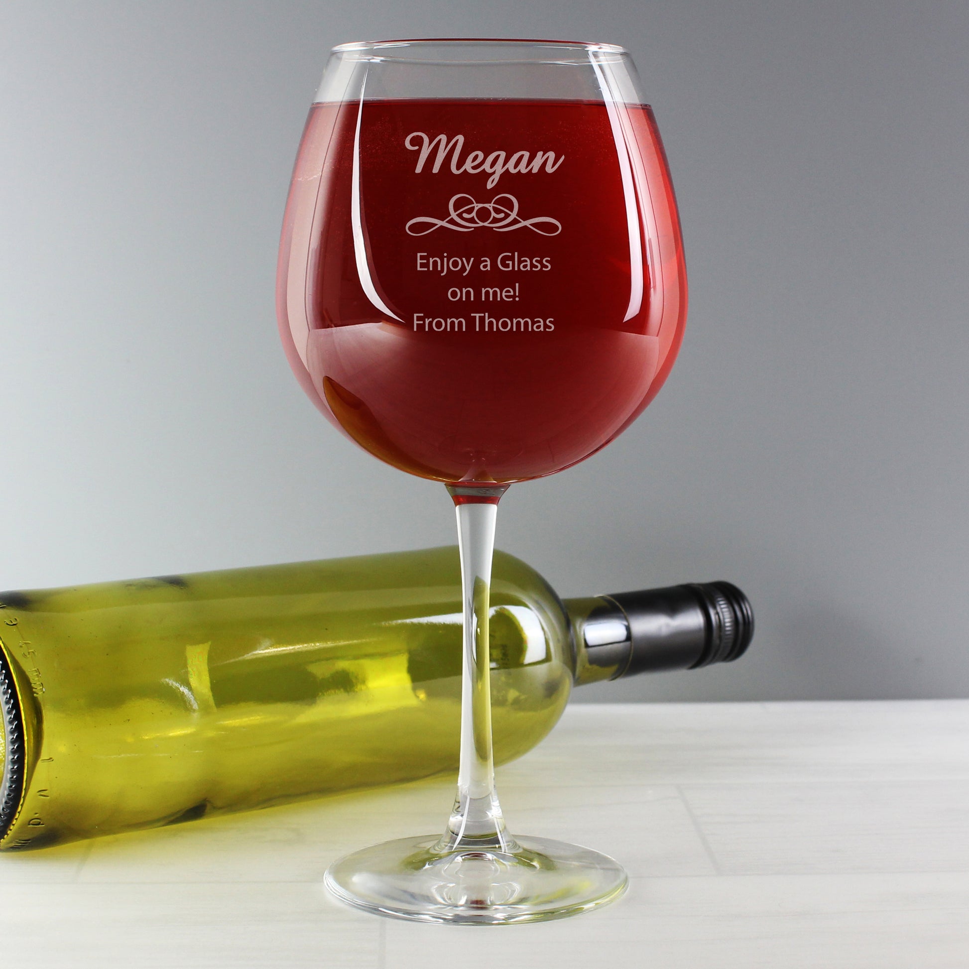 Personalised Decorative Bottle of Wine Glass - image 7