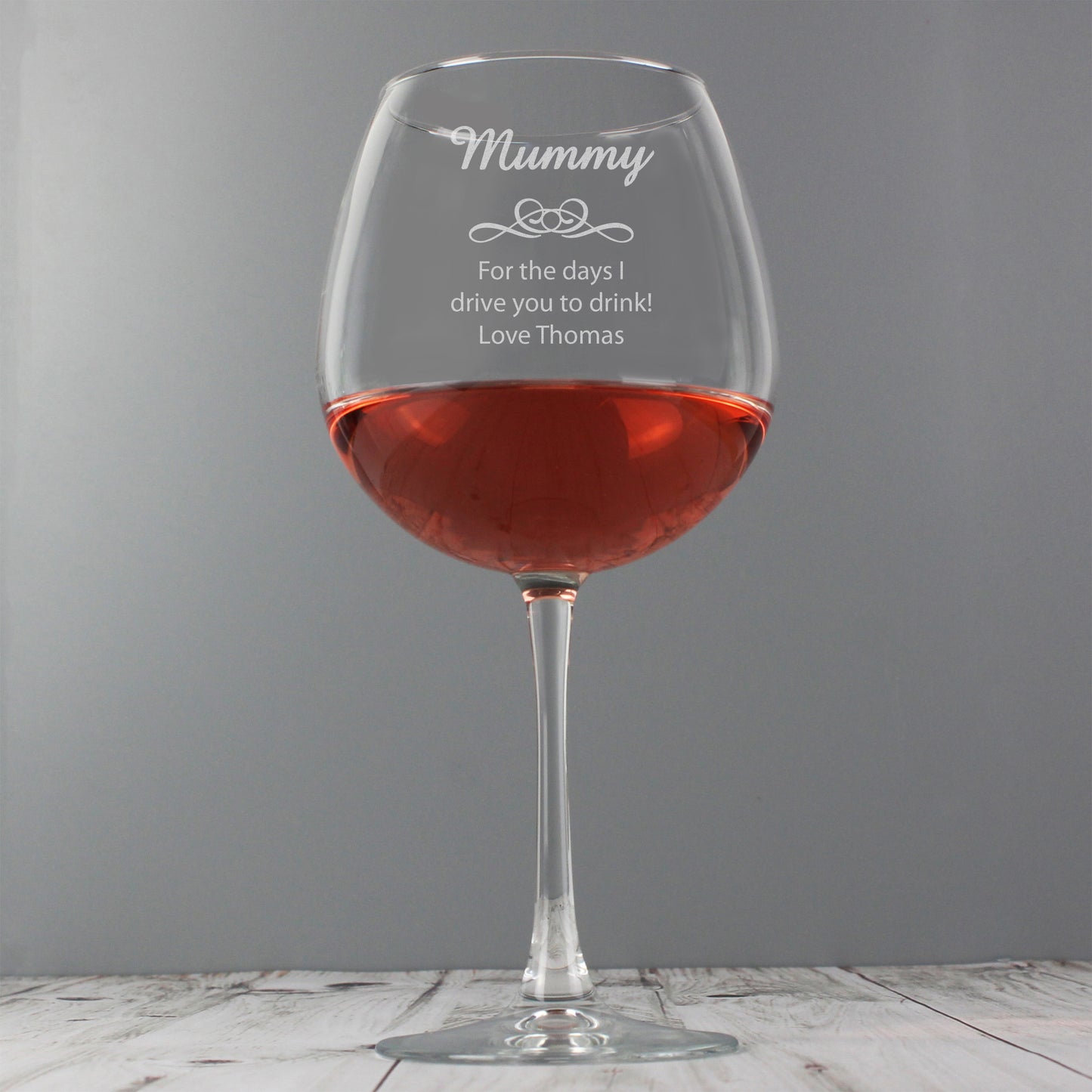 Personalised Decorative Bottle of Wine Glass - image 8