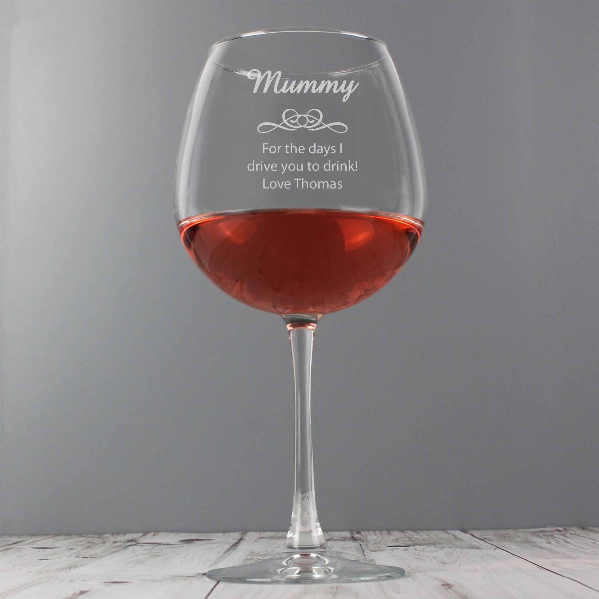 Personalised Decorative Bottle of Wine Glass - image 8