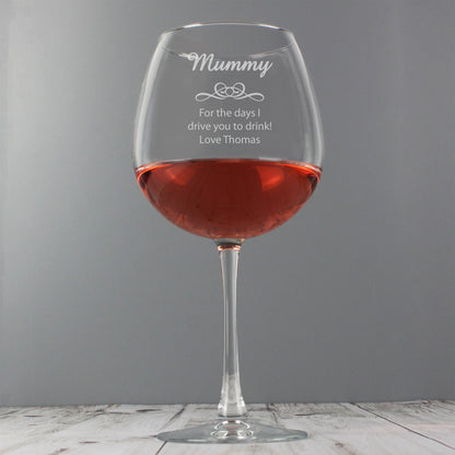 Personalised Decorative Bottle of Wine Glass - image 8