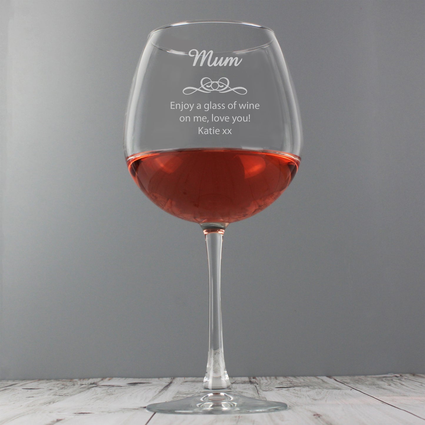 Personalised Decorative Bottle of Wine Glass - image 9