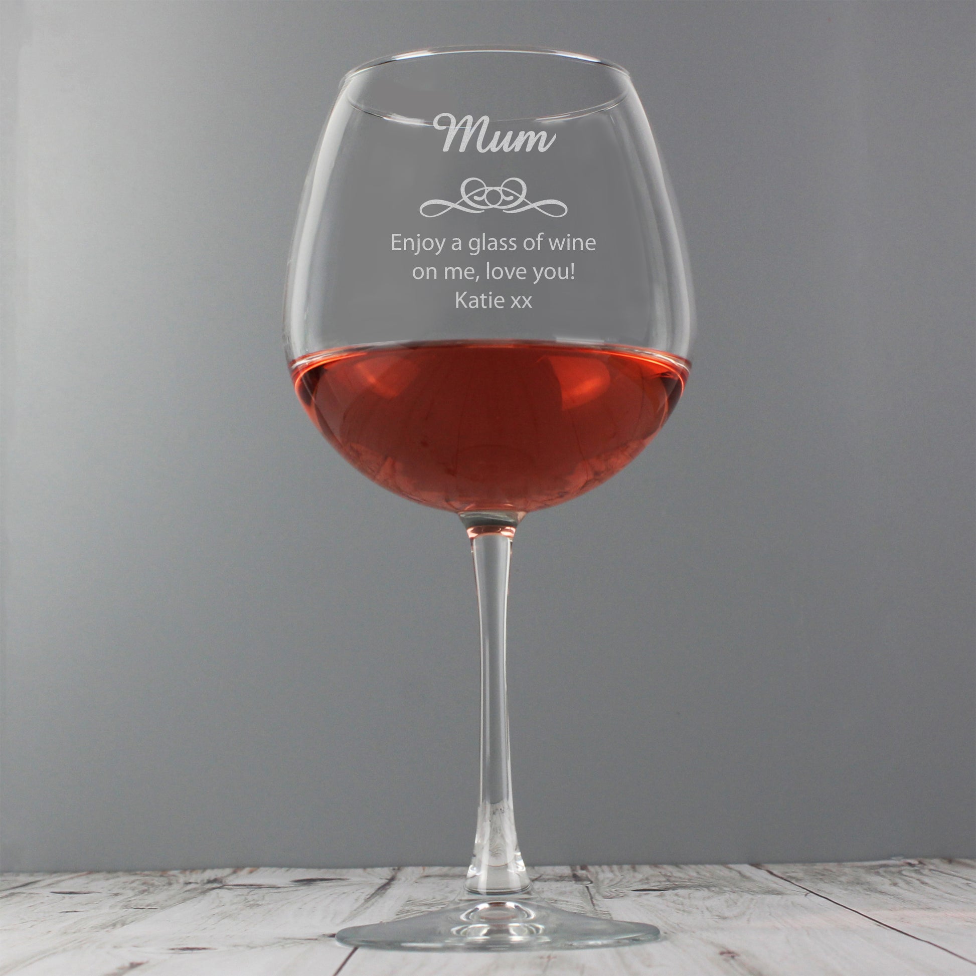 Personalised Decorative Bottle of Wine Glass - image 9