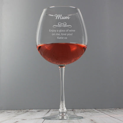 Personalised Decorative Bottle of Wine Glass - image 9