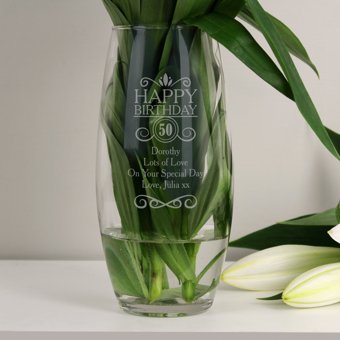 Personalised Birthday Bullet Vase from Heartfelt Gifts