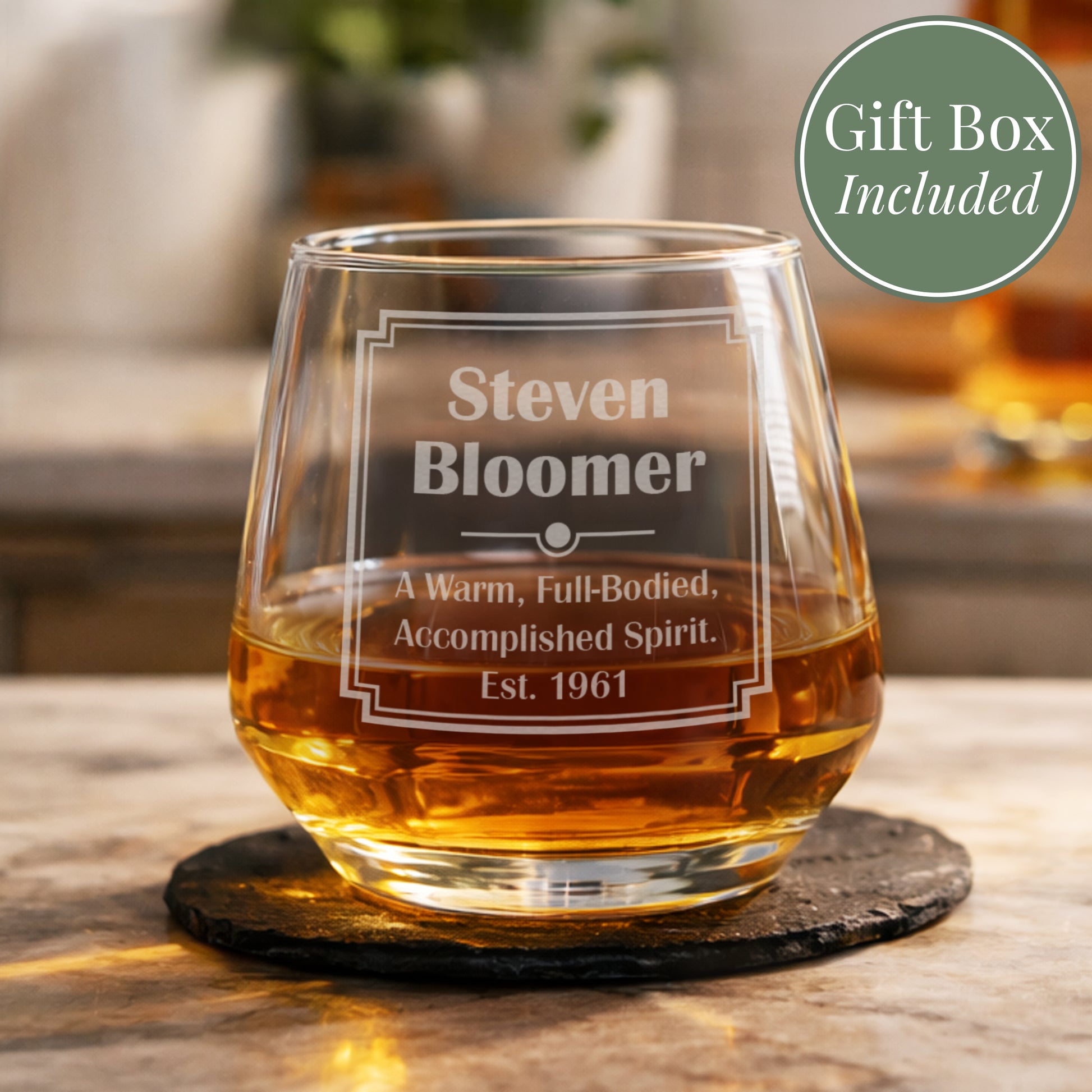 Personalised Art Deco Tumbler from Heartfelt Gifts