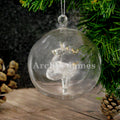 Personalised Name Only Reindeer Glass Bauble from Heartfelt Gifts