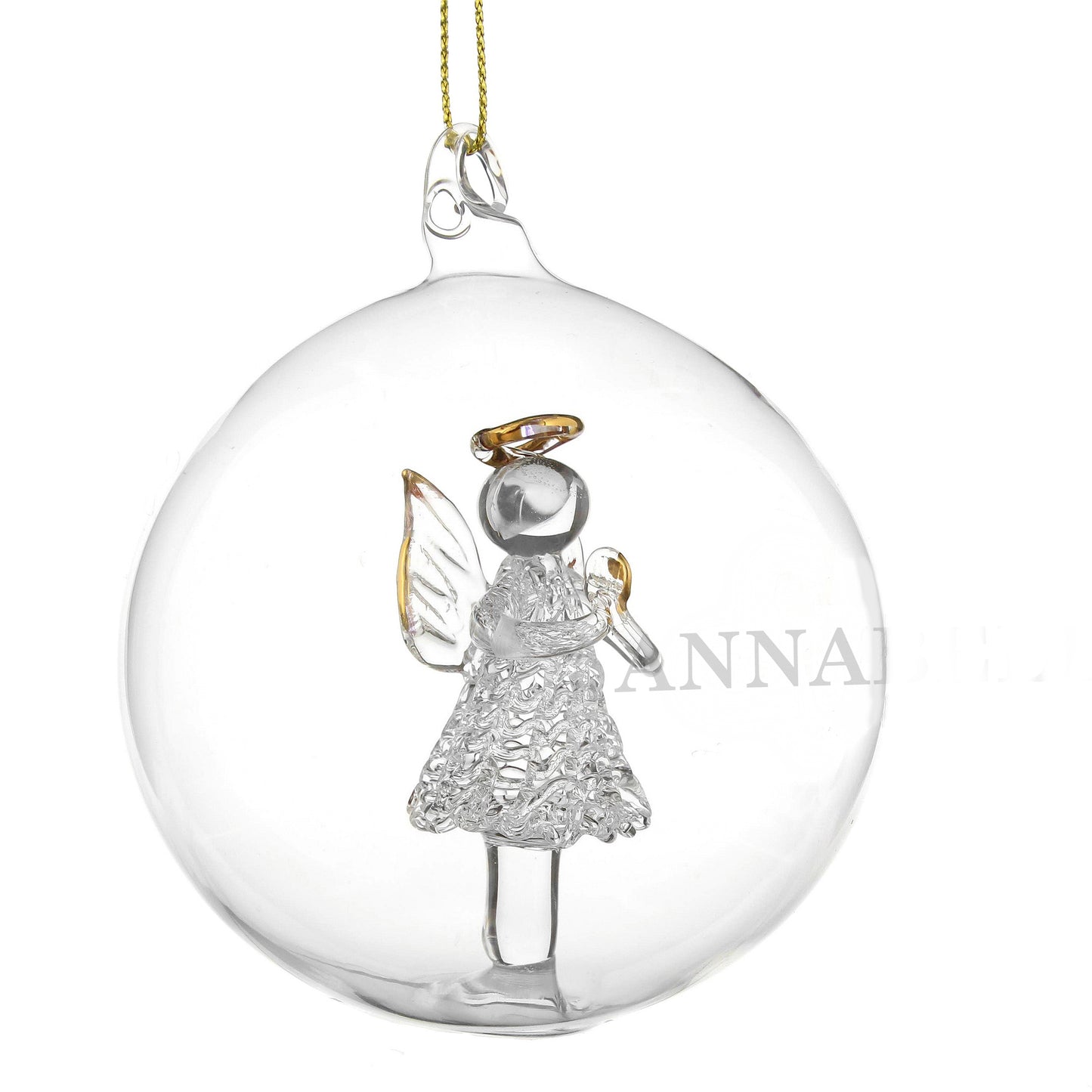 Personalised Name Only Angel Glass Bauble - image 6