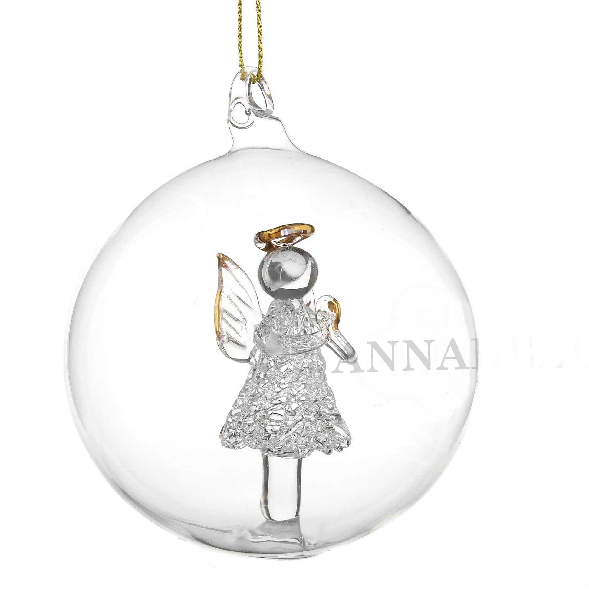 Personalised Name Only Angel Glass Bauble - image 6