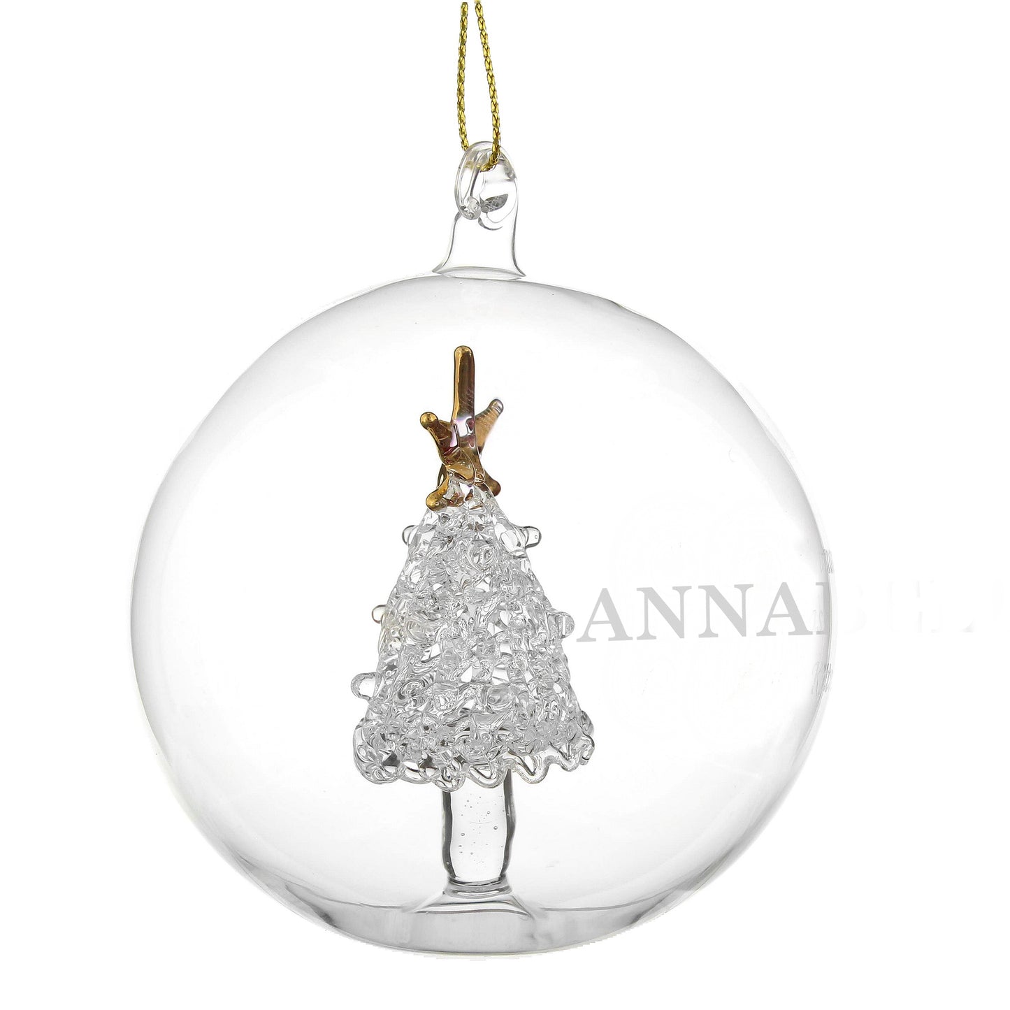 Personalised Name Only Christmas Tree Glass Bauble - image 7