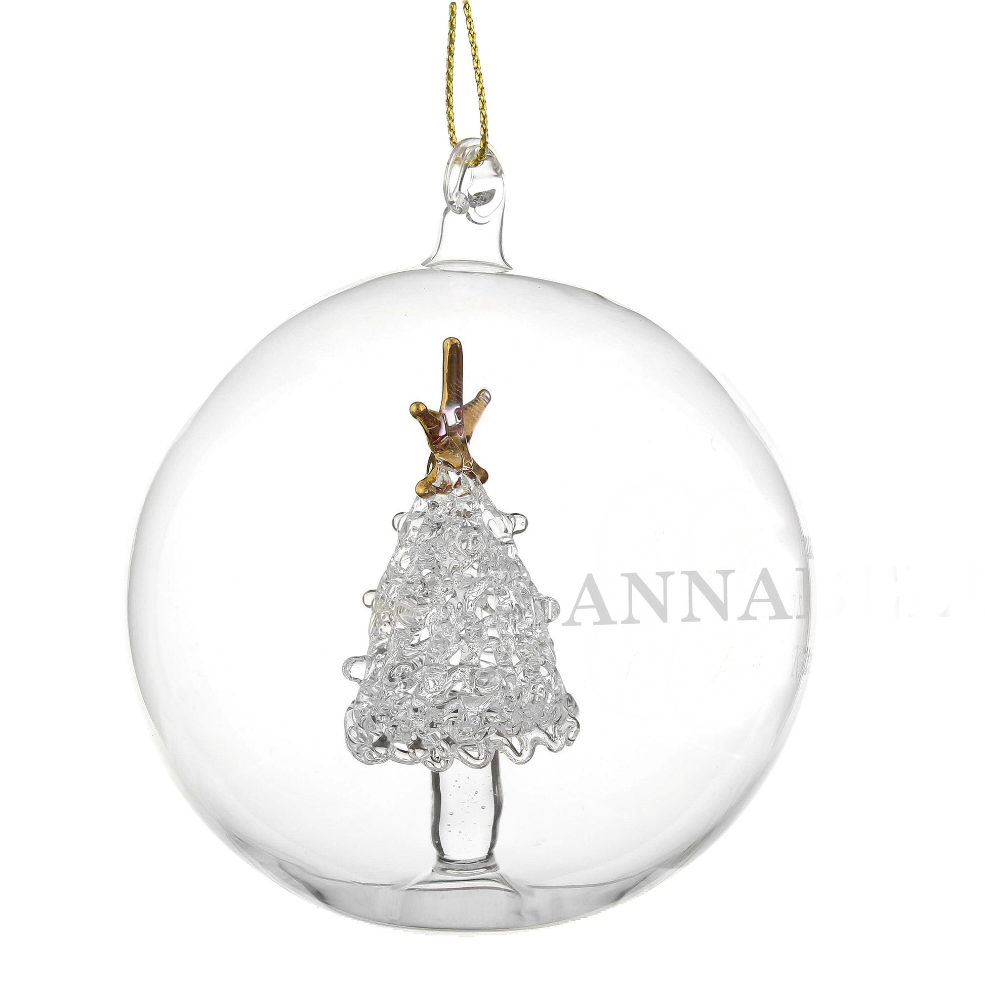 Personalised Name Only Christmas Tree Glass Bauble - image 7