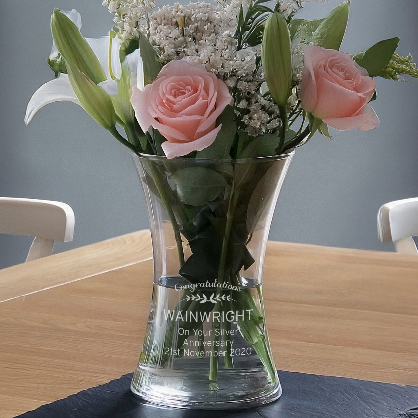 Personalised Classic Glass Vase from Heartfelt Gifts