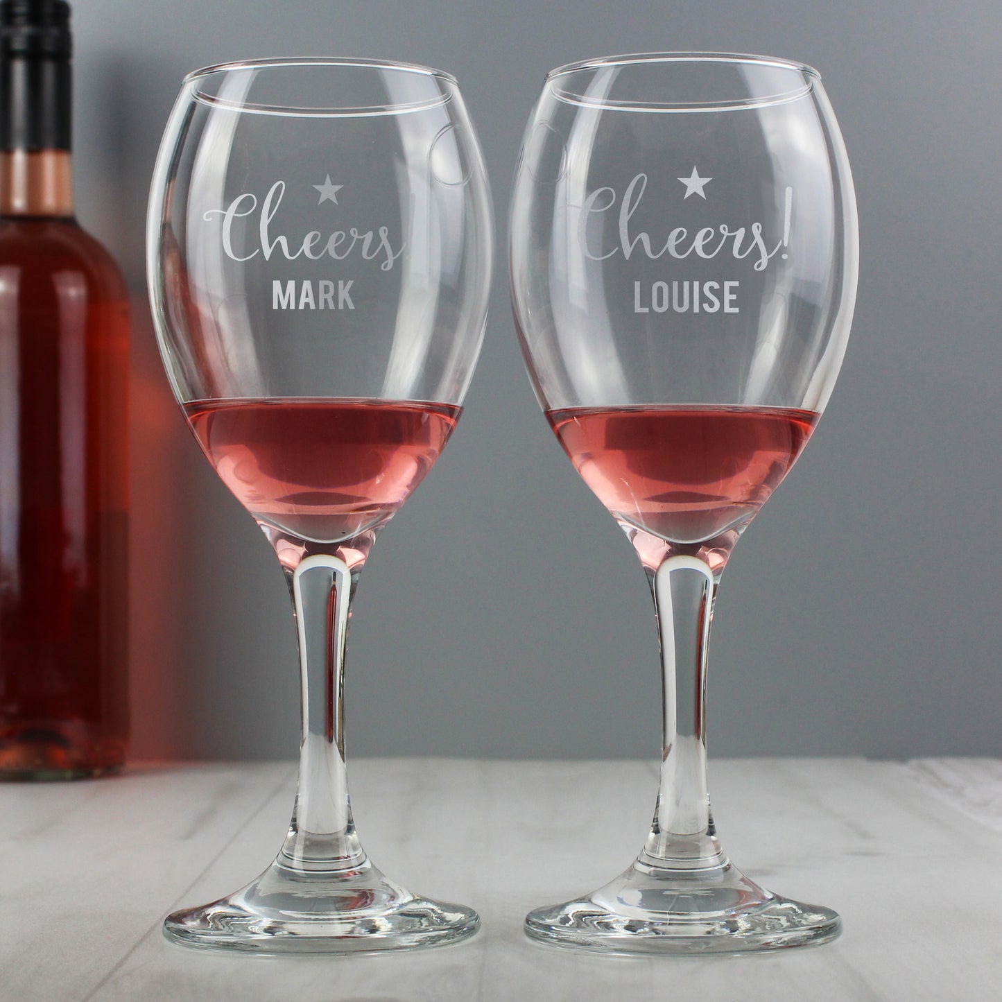 Personalised Cheers Wine Glass Set - image 2