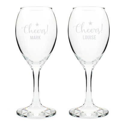 Personalised Cheers Wine Glass Set - image 5