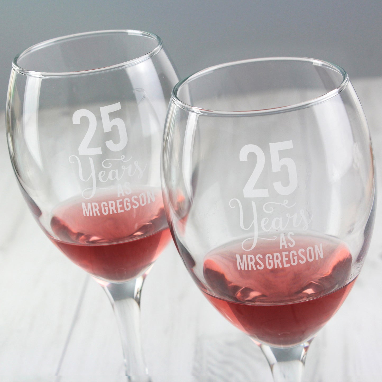 Personalised Years As... Wine Glass Set from Heartfelt Gifts