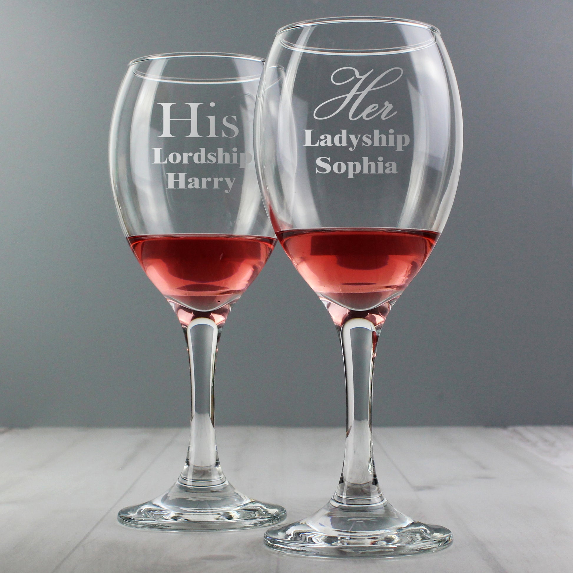Personalised His & Her Wine Glass Set - image 2