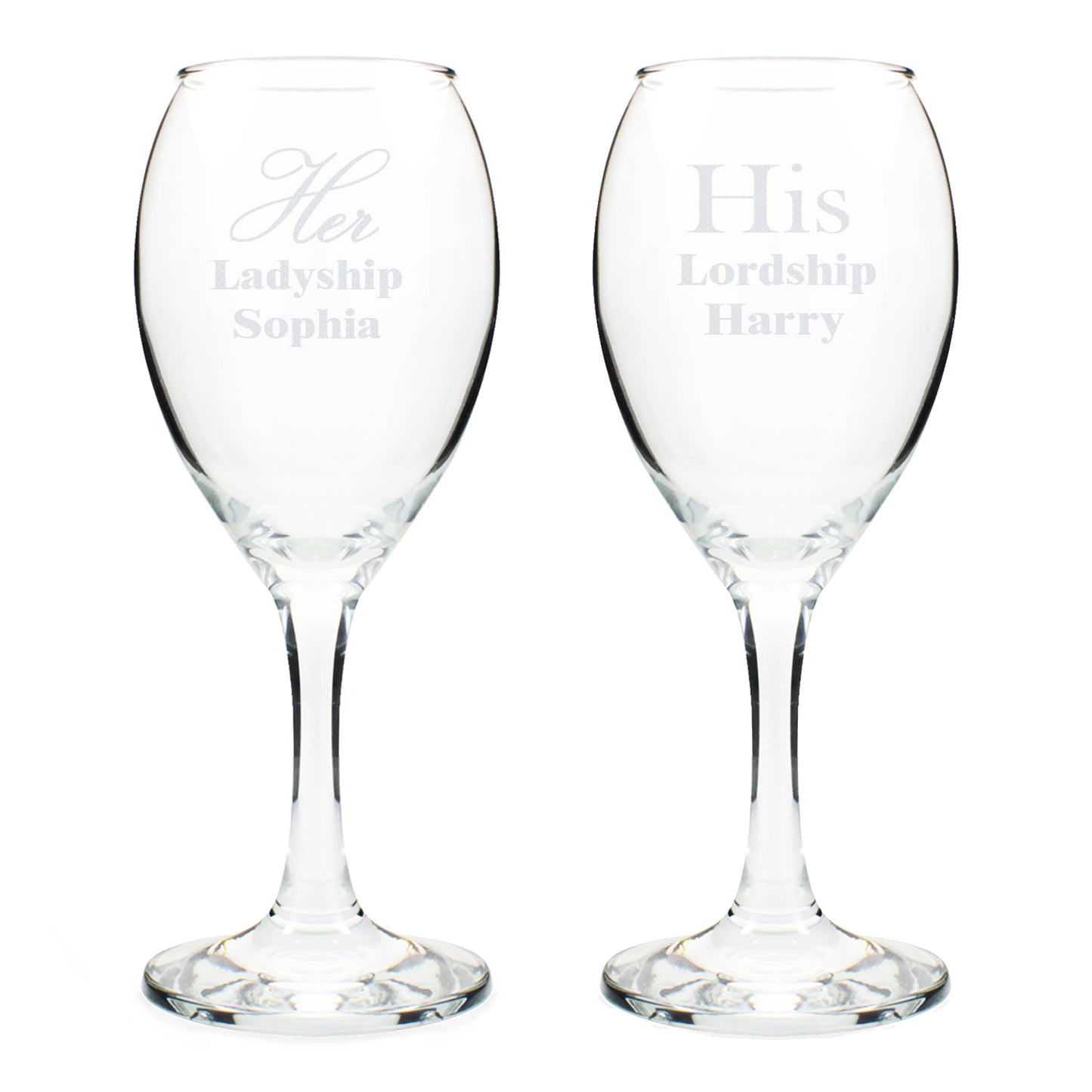 Personalised His & Her Wine Glass Set - image 4