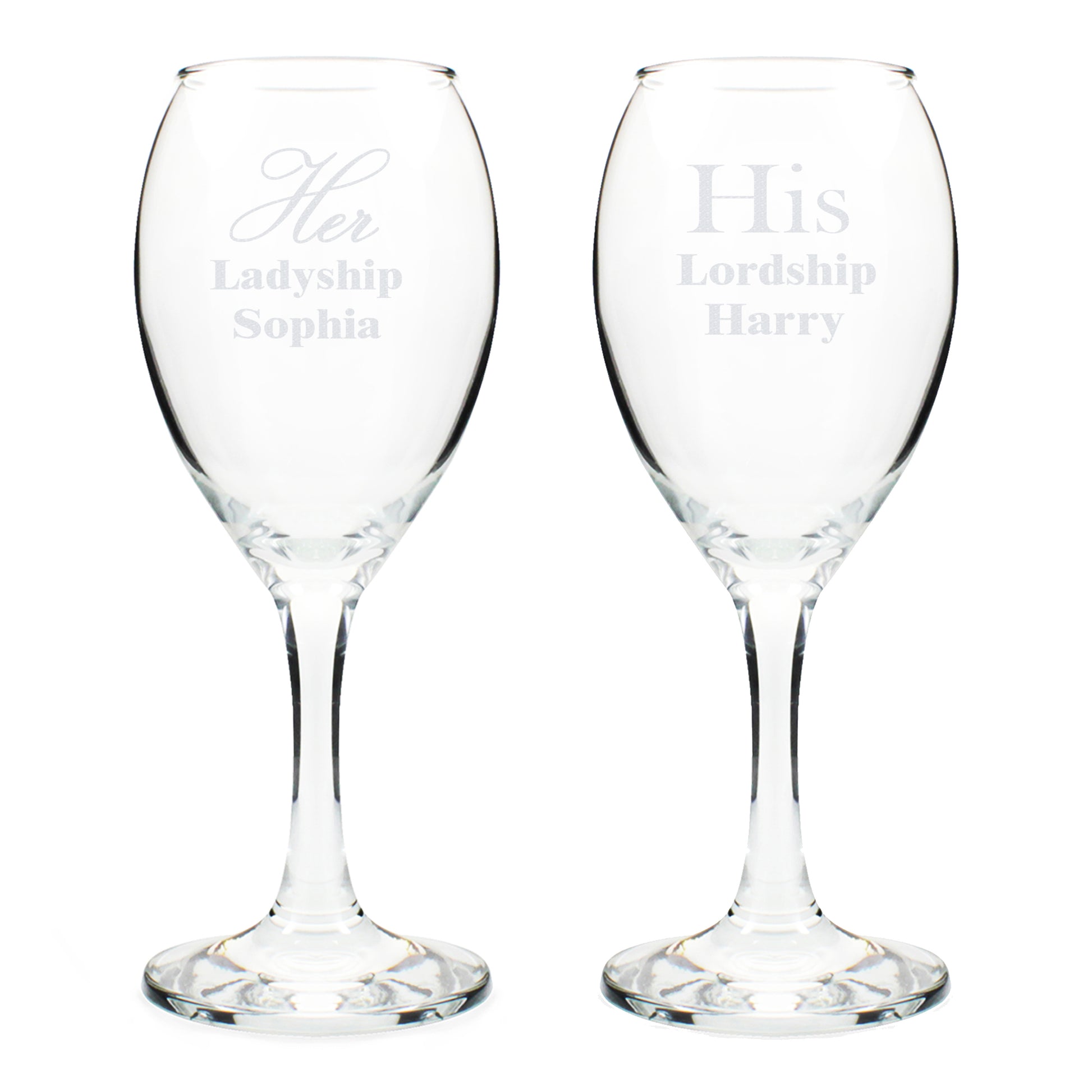 Personalised His & Her Wine Glass Set - image 4