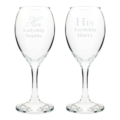 Personalised His & Her Wine Glass Set - image 4