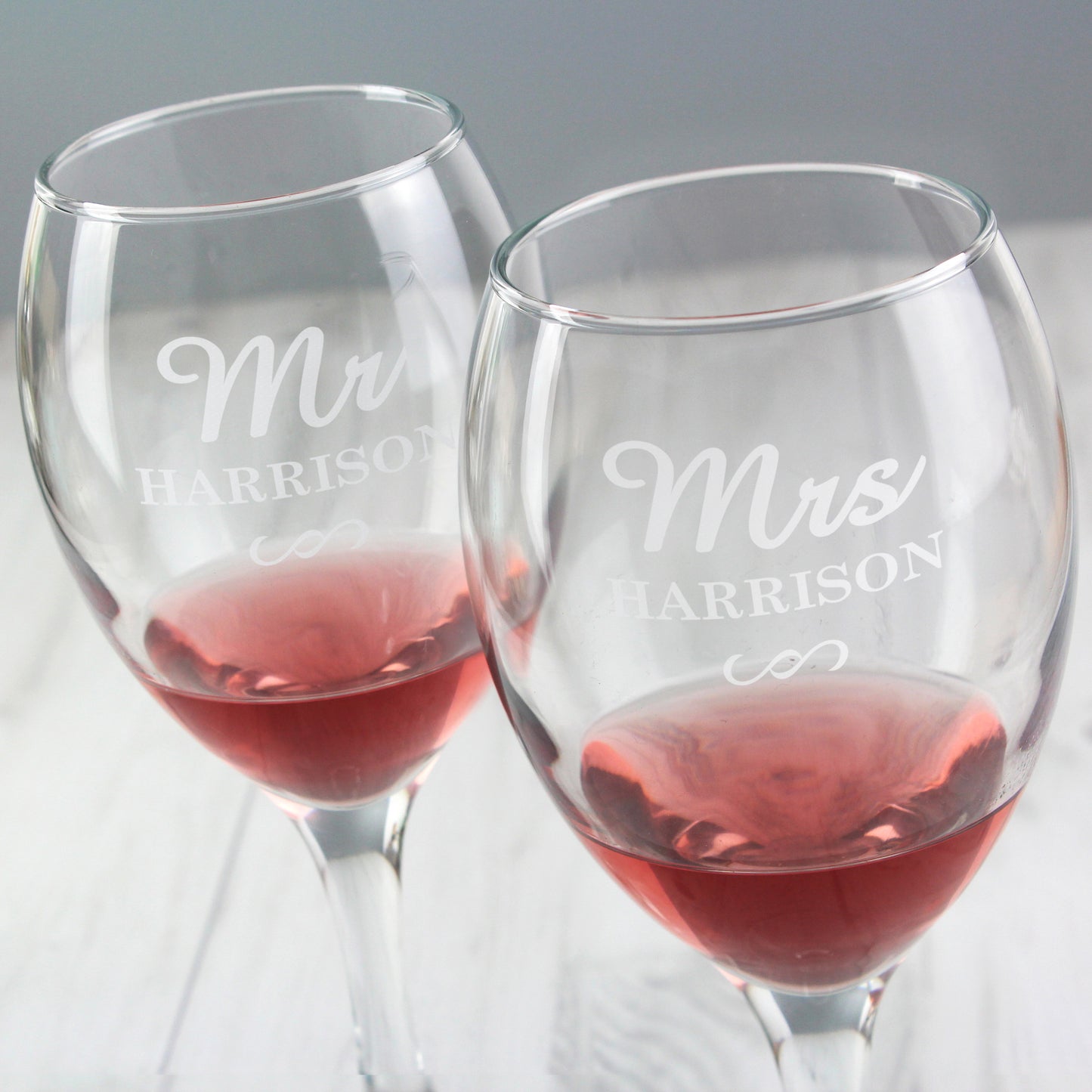 Personalised Mr & Mrs Wine Glass Set from Heartfelt Gifts