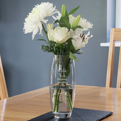 Personalised Swirls & Hearts Bullet Vase - image 4
