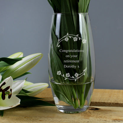 Personalised Floral Bullet Vase from Heartfelt Gifts