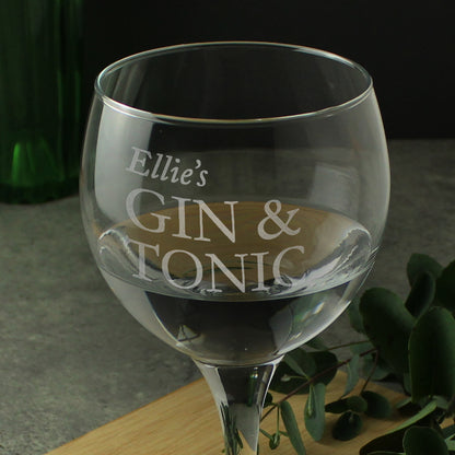 Personalised Gin & Tonic Balloon Glass - image 2