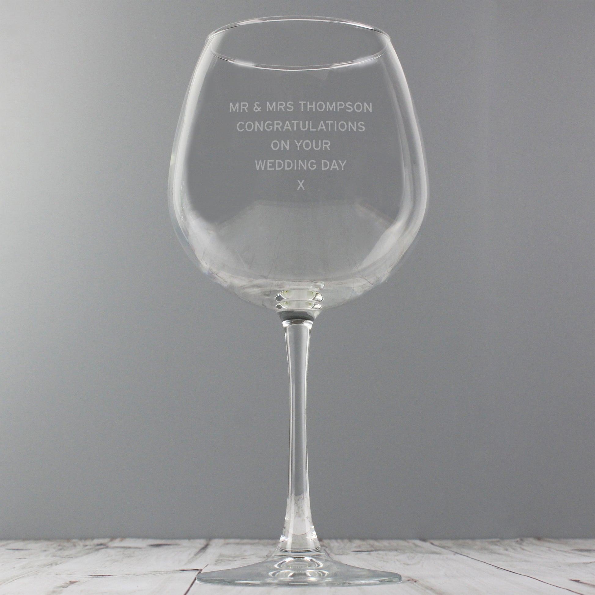 Personalised Bold Statement Bottle of Wine Glass - image 3
