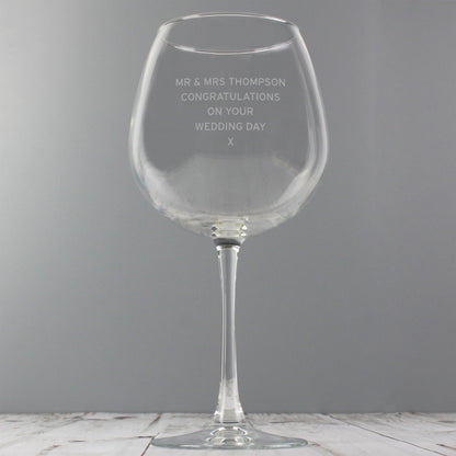 Personalised Bold Statement Bottle of Wine Glass - image 3