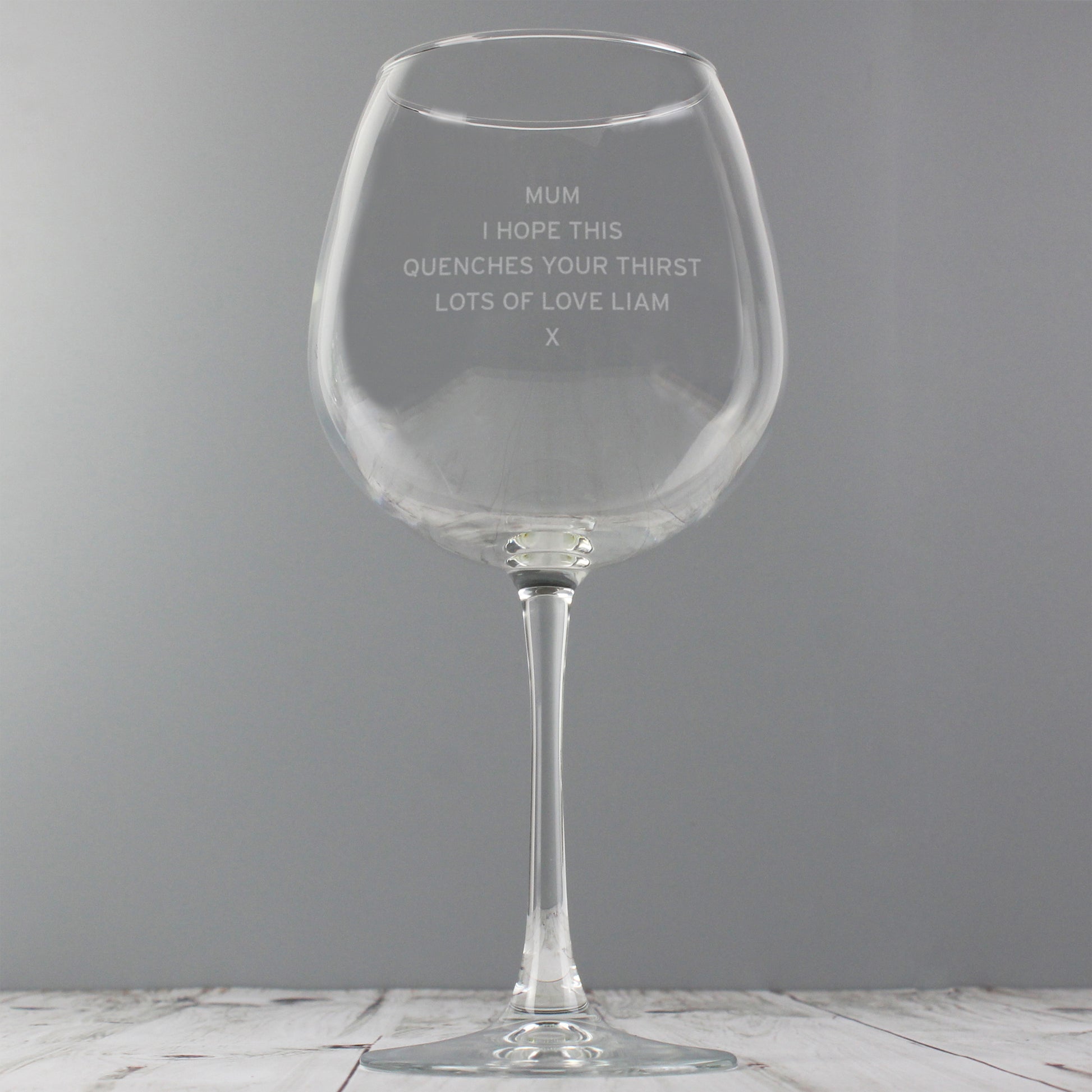 Personalised Bold Statement Bottle of Wine Glass - image 10