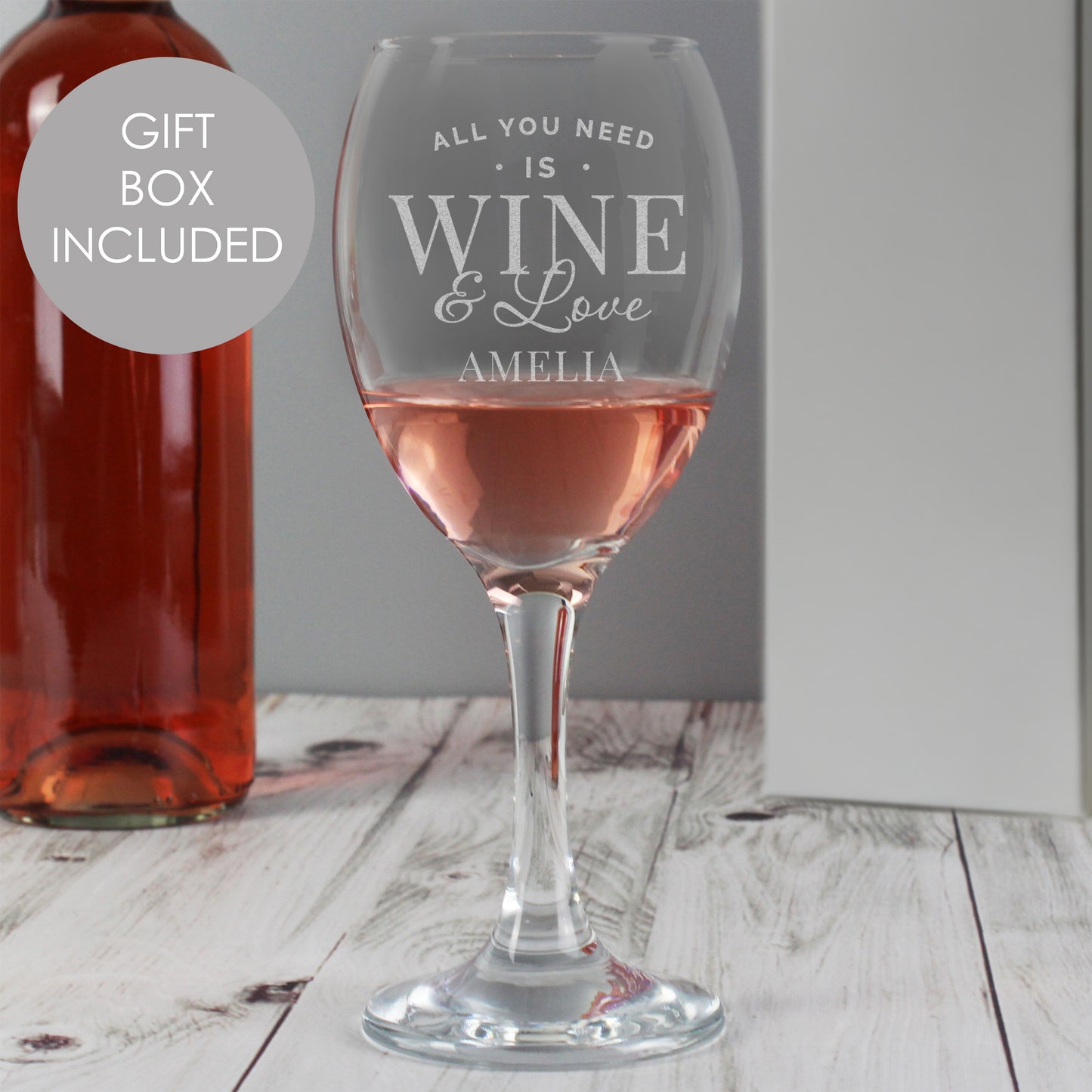 Personalised 'All You Need is Wine' Wine Glass from Heartfelt Gifts