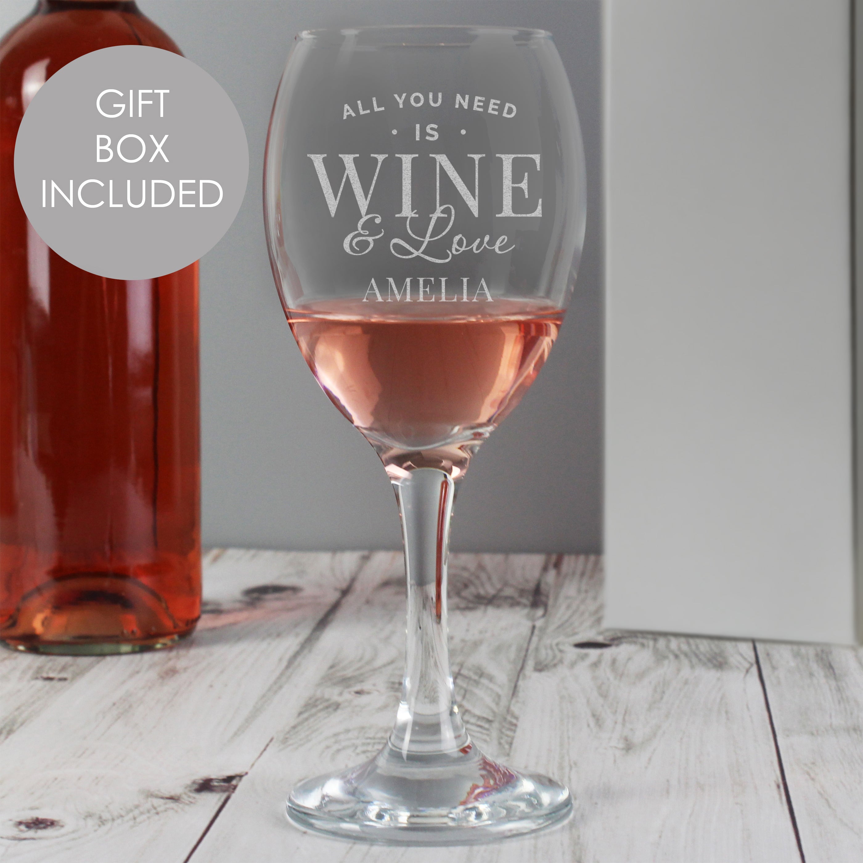 Personalised 'All You Need is Wine' Wine Glass from Heartfelt Gifts