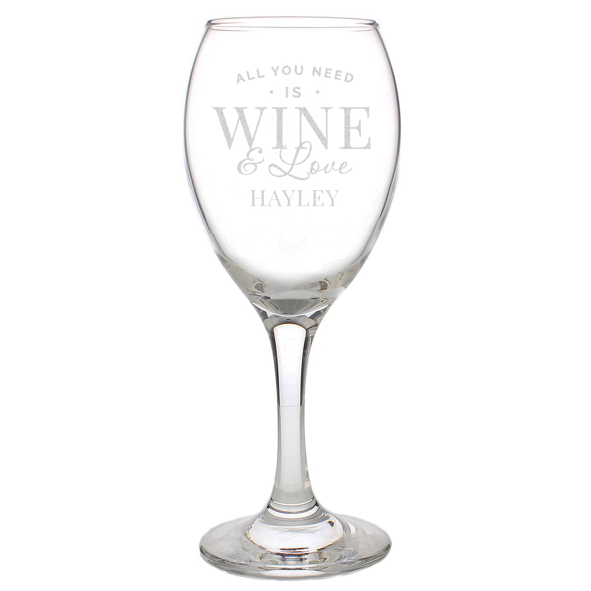 Personalised 'All You Need is Wine' Wine Glass - image 2